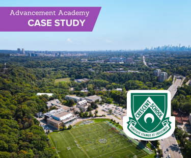 Campus Photo with Crescent School Logo