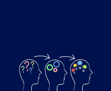 Blue background brainstorming images