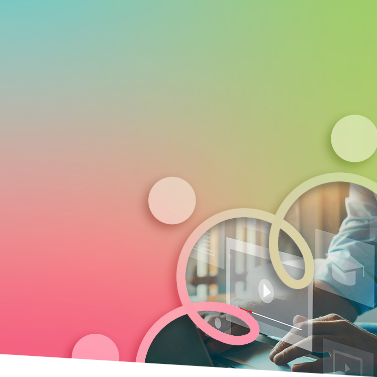 website hero image - for mobile. Colorful, person working at laptop